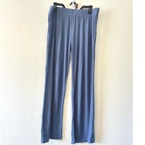 Kindred Bravely Blue Maternity Postpartum Lounge Pajama Pants Pockets SZ L
